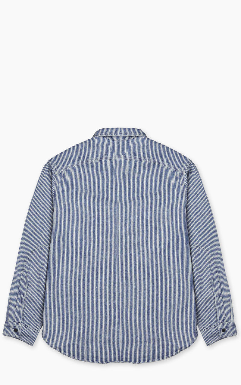 Lee 101 70s Shirt Washed Railroad Stripe Blue