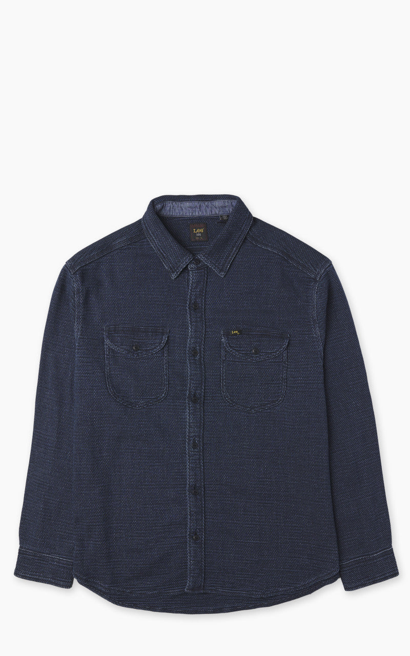 Lee 101 70s Shirt Dark Wash Denim Blue