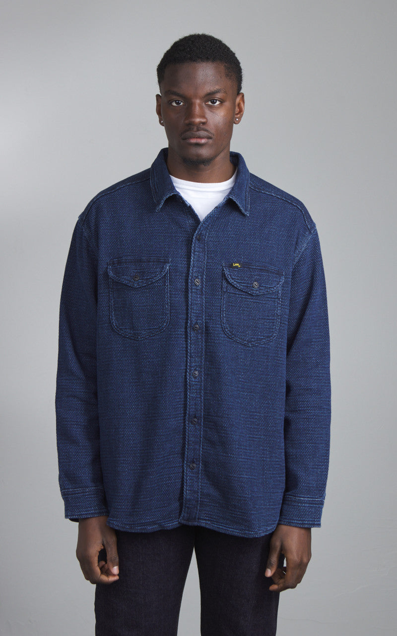 Lee 101 70s Shirt Dark Wash Denim Blue