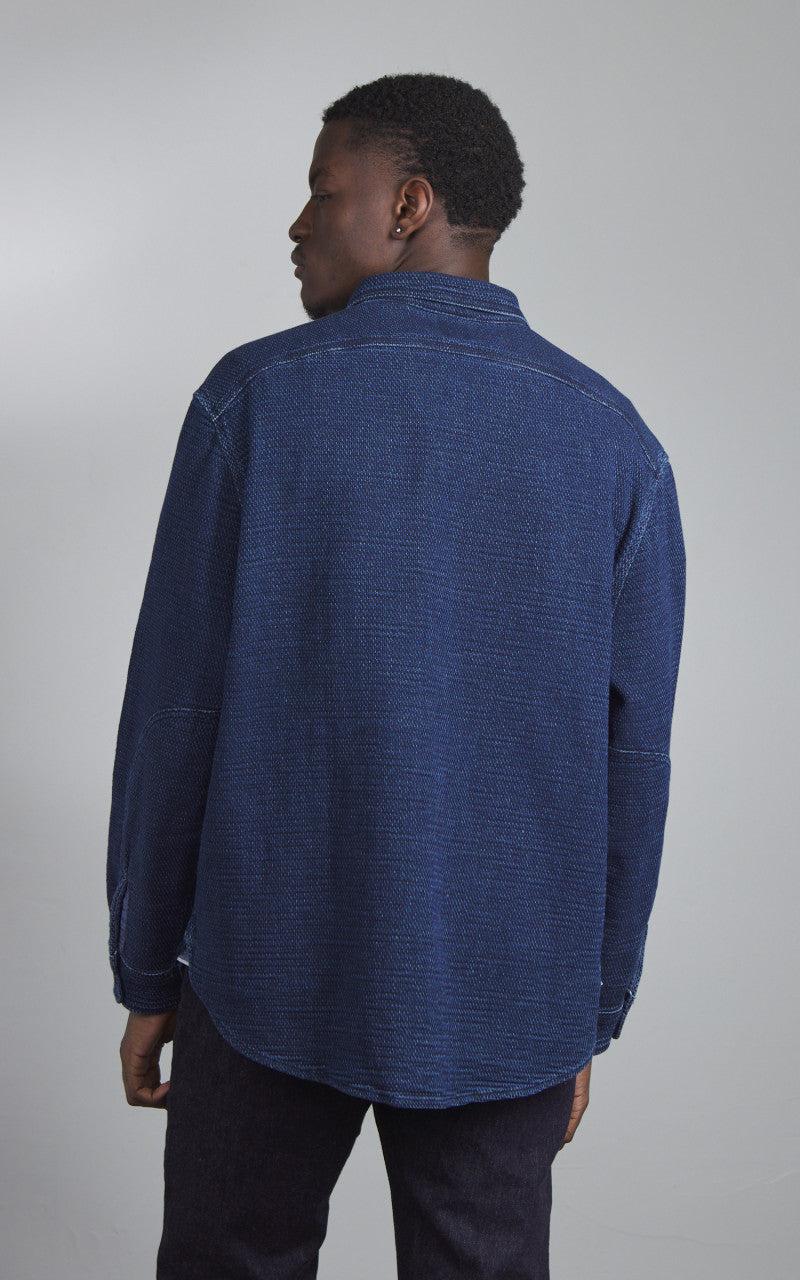 Lee 101 70s Shirt Dark Wash Denim Blue