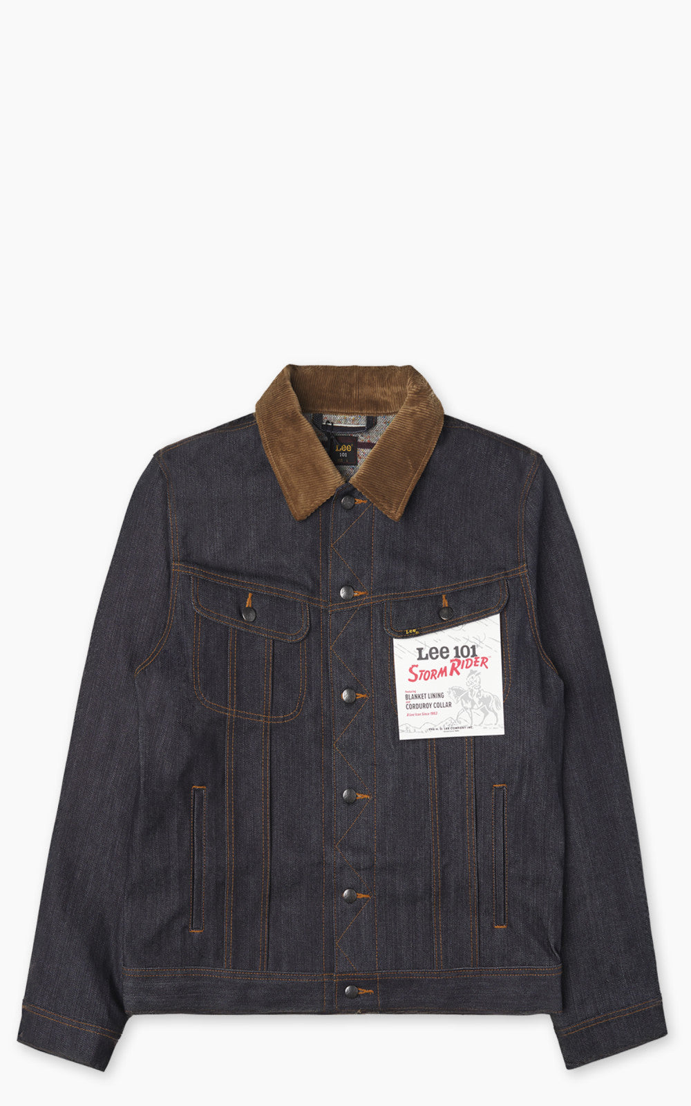 Lee 101 101 Storm Rider Jacket Blanket Lined Dry Indigo 14.75oz