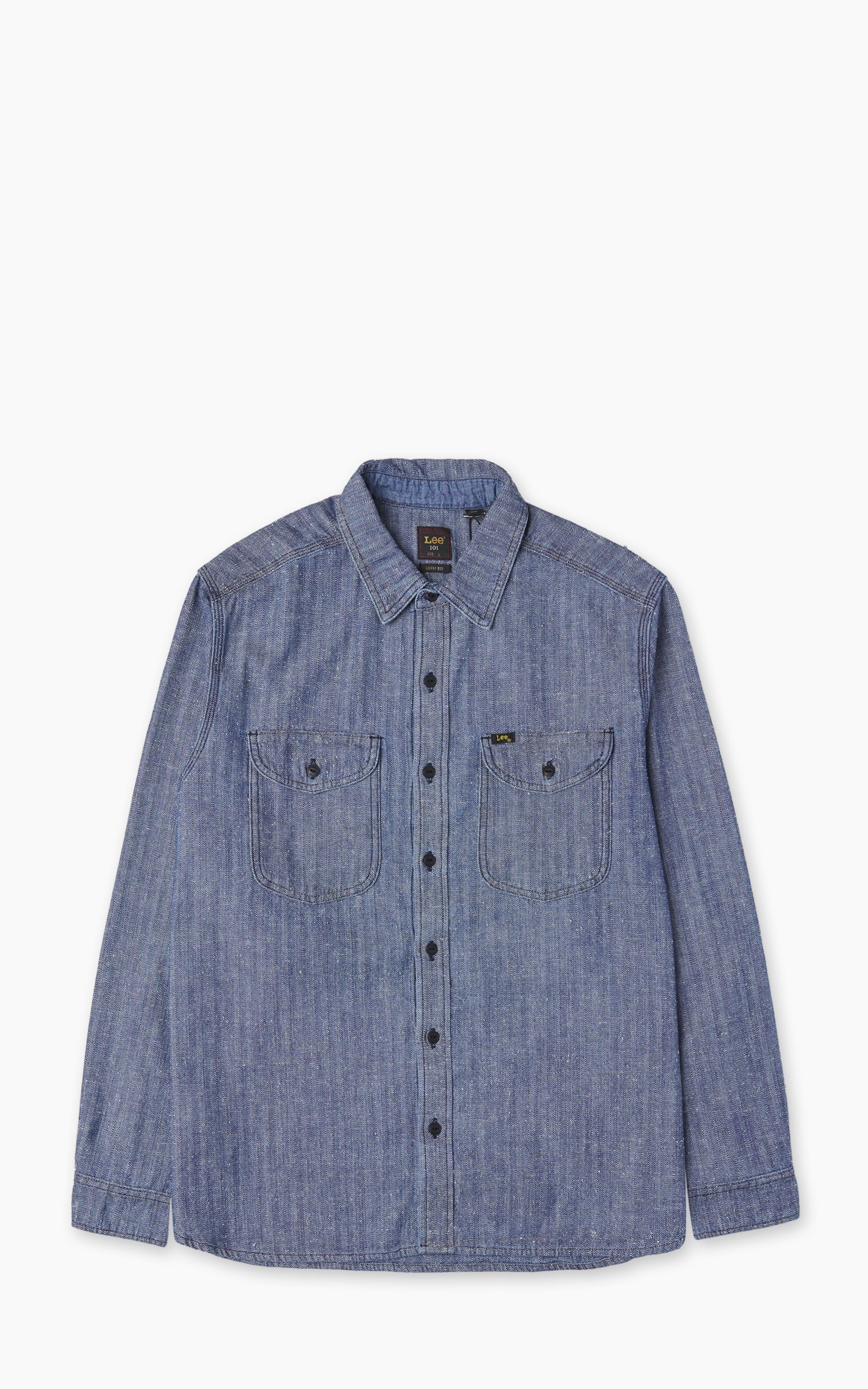 Lee 101 Heritage Workwear Shirt Dark Indigo