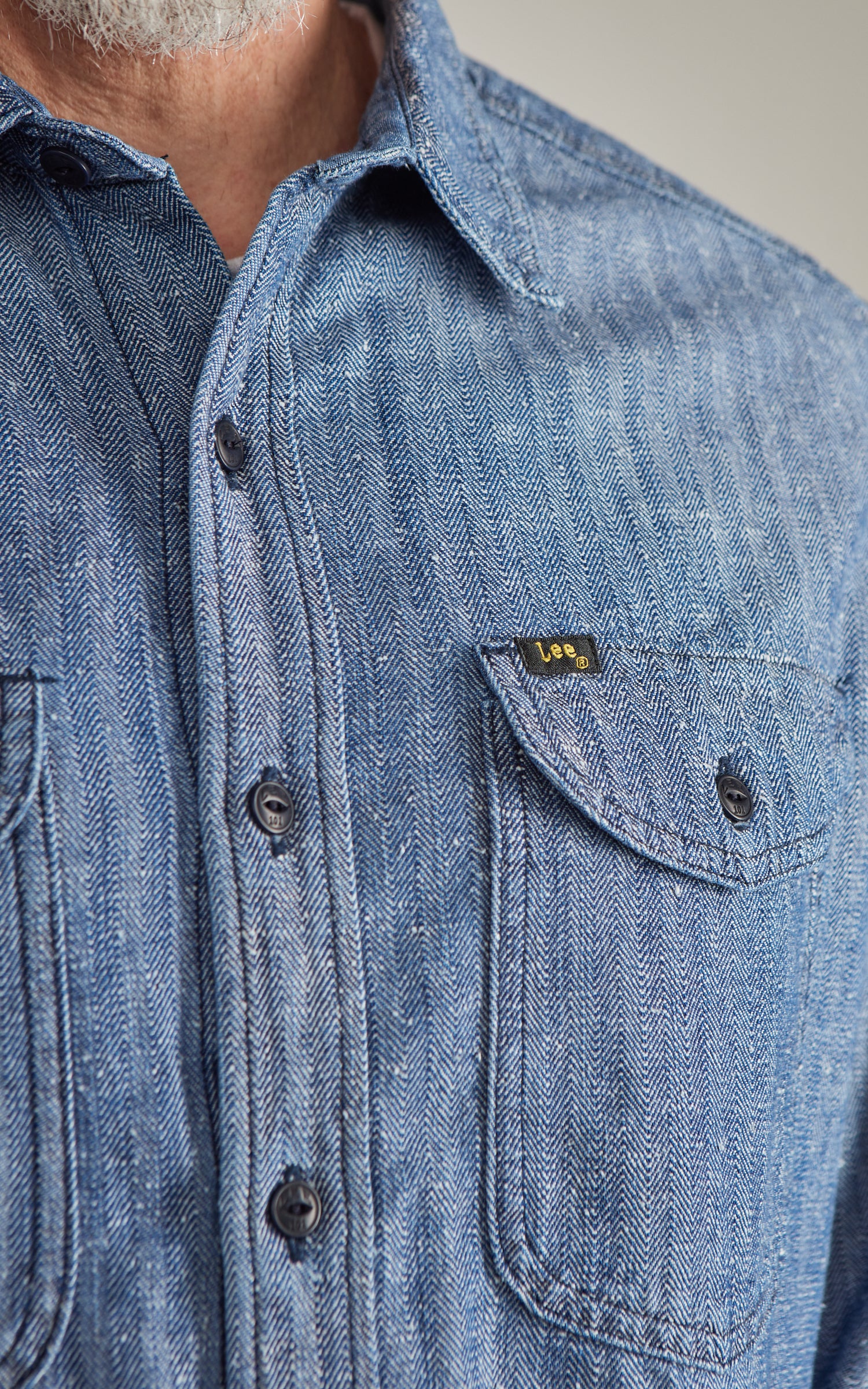 Lee 101 Heritage Workwear Shirt Dark Indigo