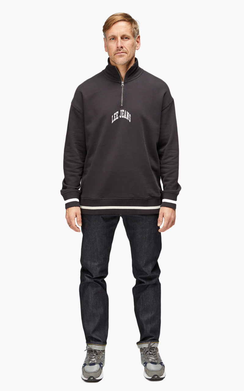 Lee Half Zip Seasonal Sweatshirt Washed Black