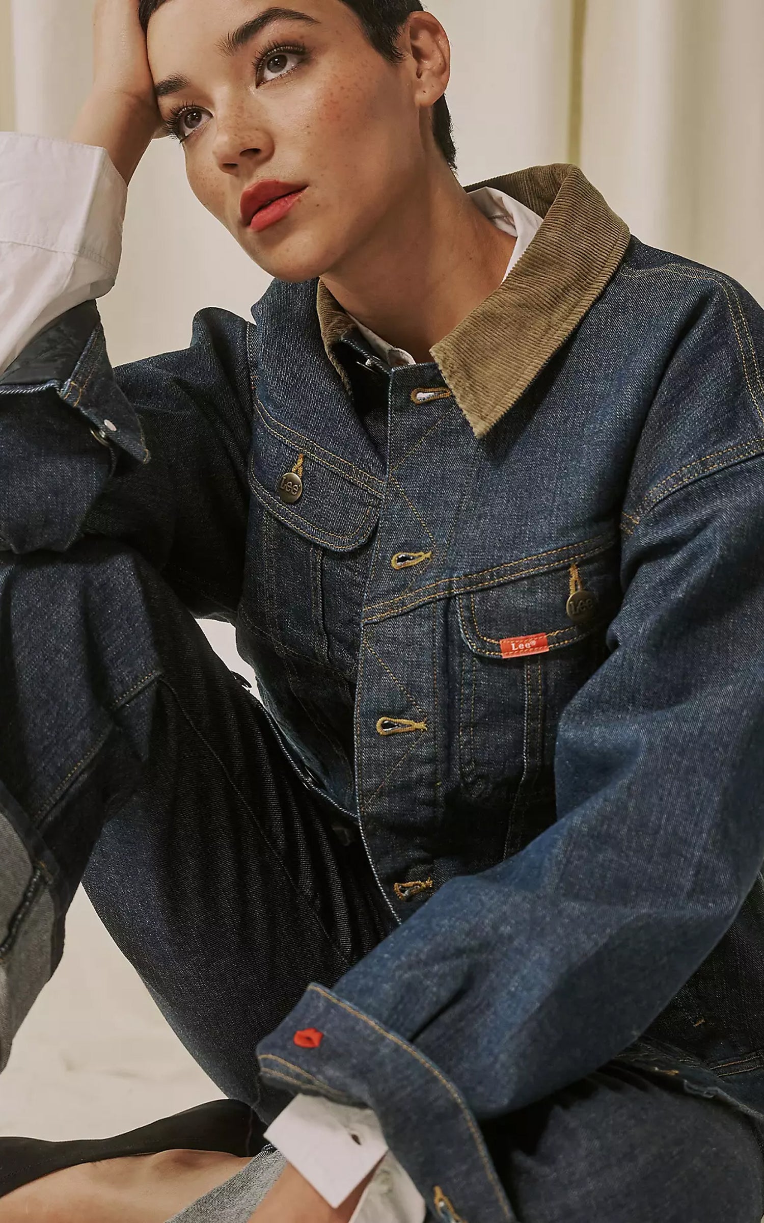 Lee x Marylin Monroe Storm Rider Jacket Rinse Indigo