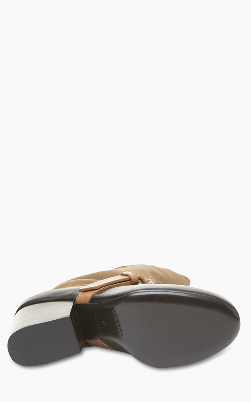 Lemaire Canvas Mid Boot Ochre Brown/Black/Cigar