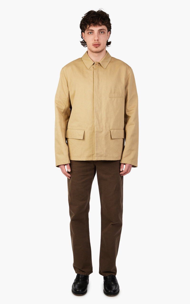 Lemaire Workwear Jacket Cotton Linen Kraft Beige