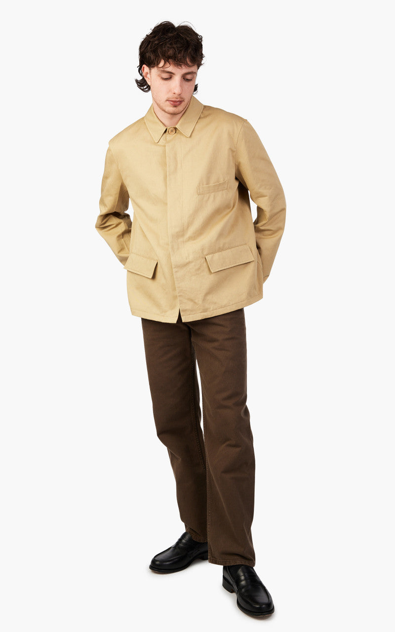 Lemaire Workwear Jacket Cotton Linen Kraft Beige