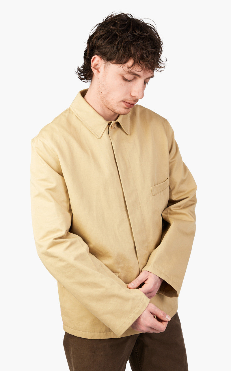 Lemaire Workwear Jacket Cotton Linen Kraft Beige