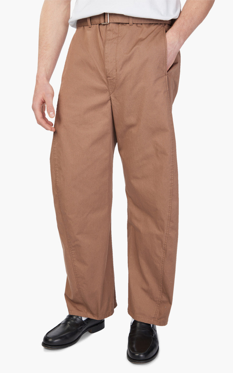 Lemaire Light Belted Twisted Pants Cub Brown