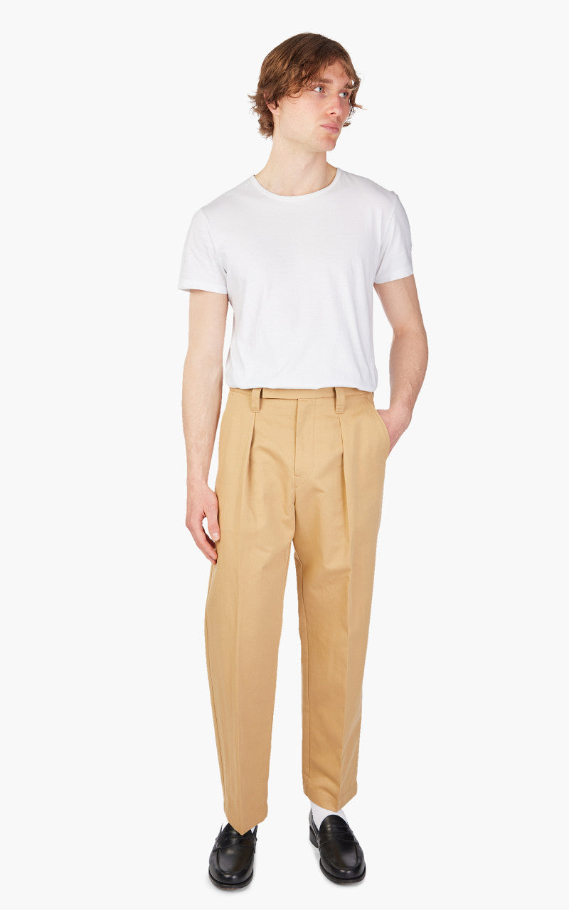 Lemaire One Pleat Pants Kraft Beige