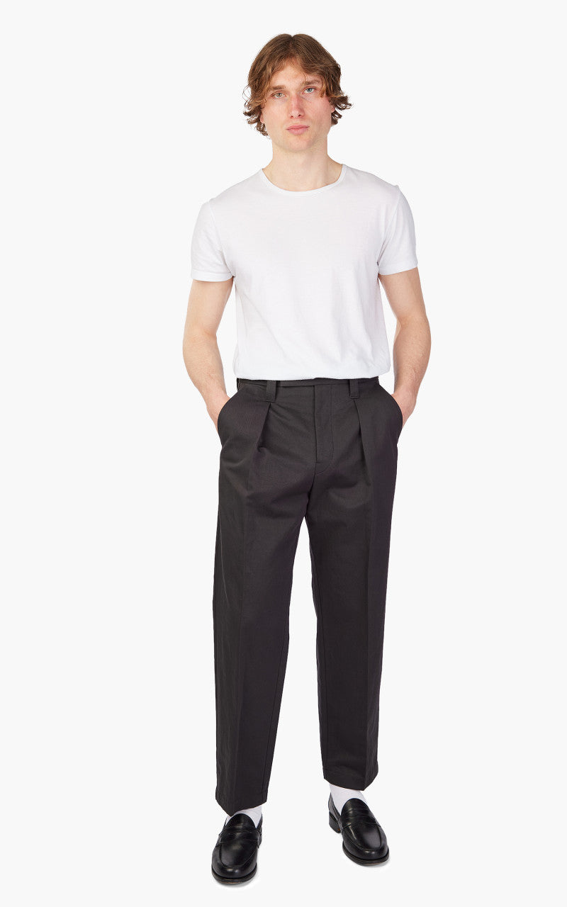 Lemaire One Pleat Pants Squid Ink