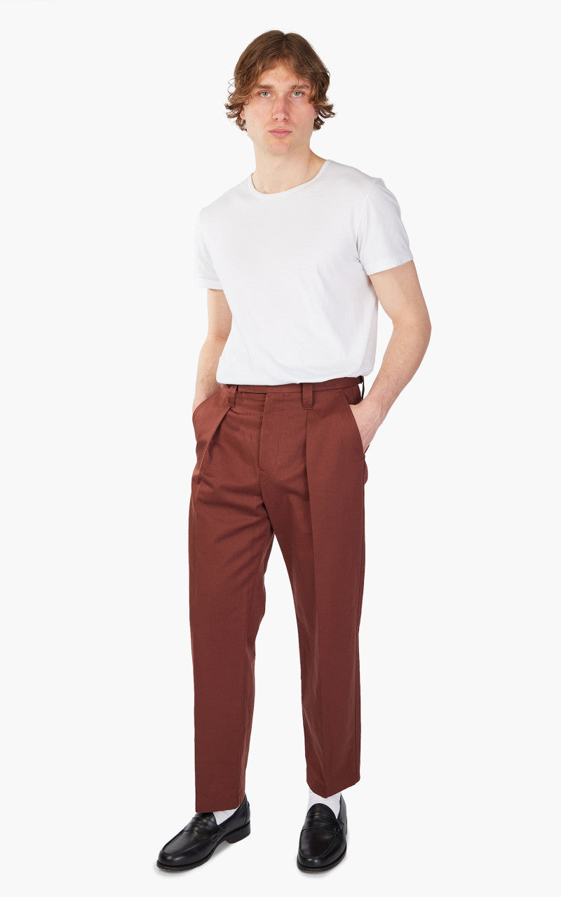 Lemaire One Pleat Pants Chocolate Fondant