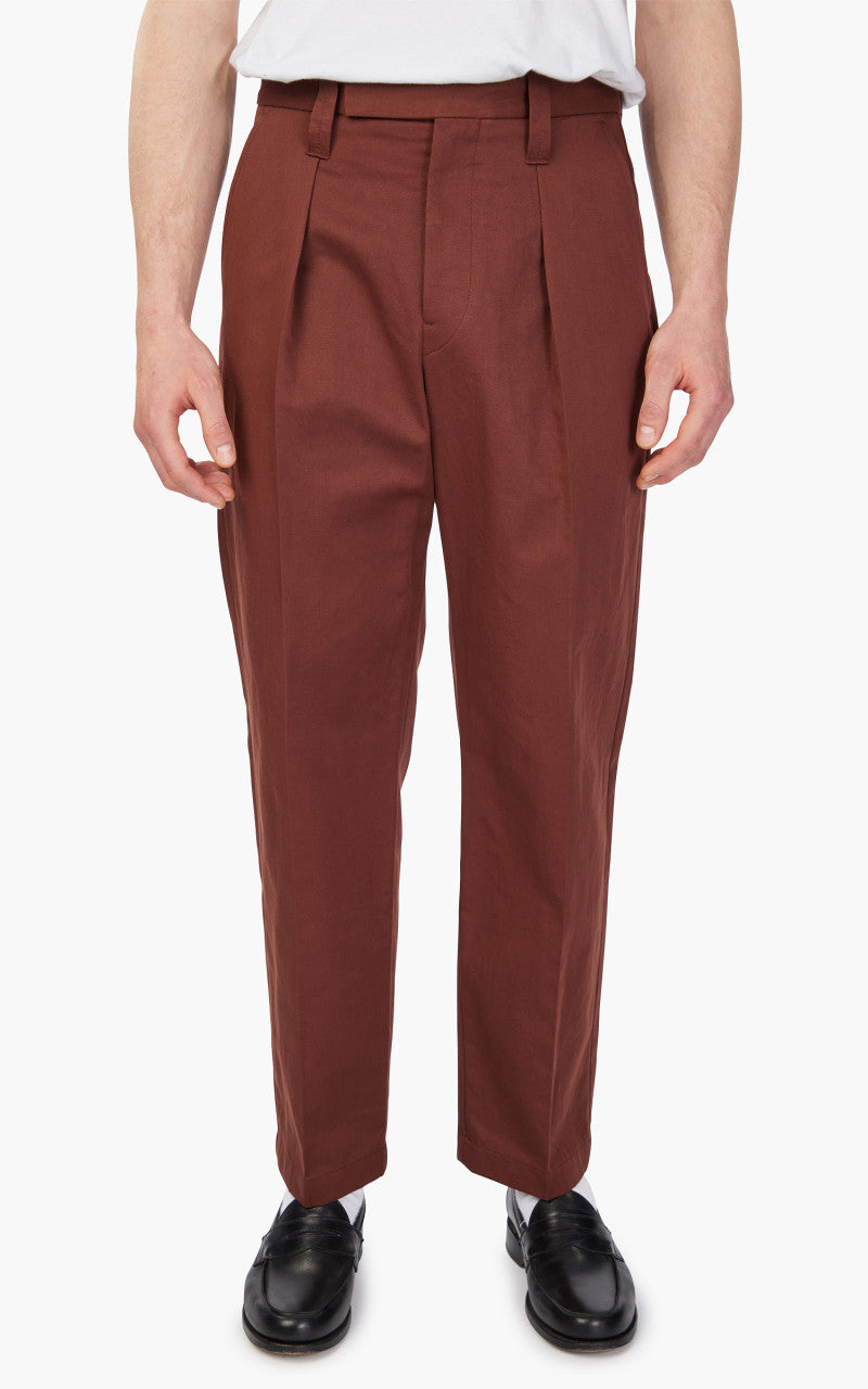 Lemaire One Pleat Pants Chocolate Fondant