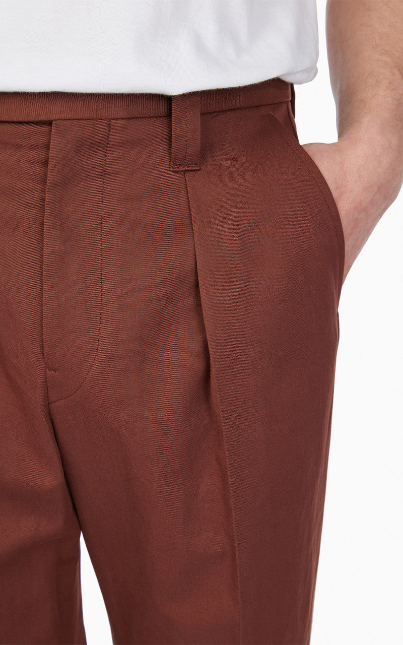 Lemaire One Pleat Pants Chocolate Fondant