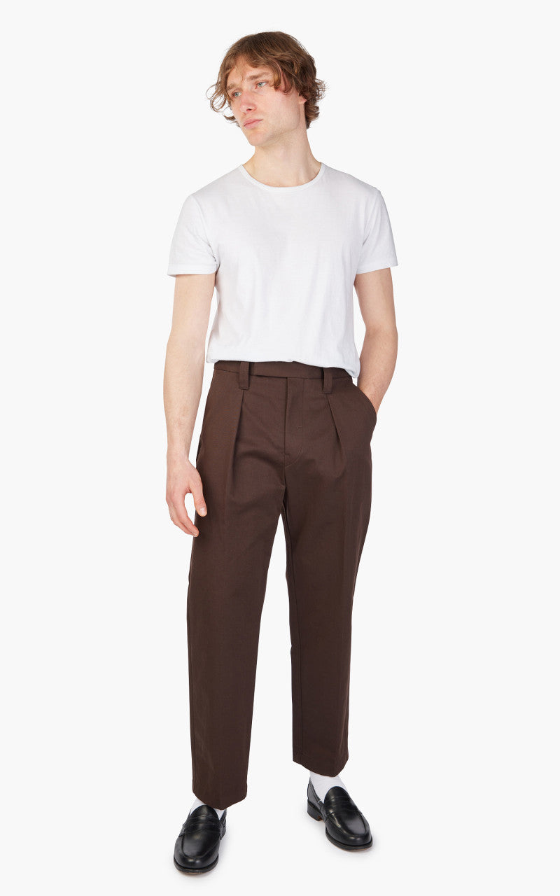 Lemaire One Pleat Pants Dark Coffee