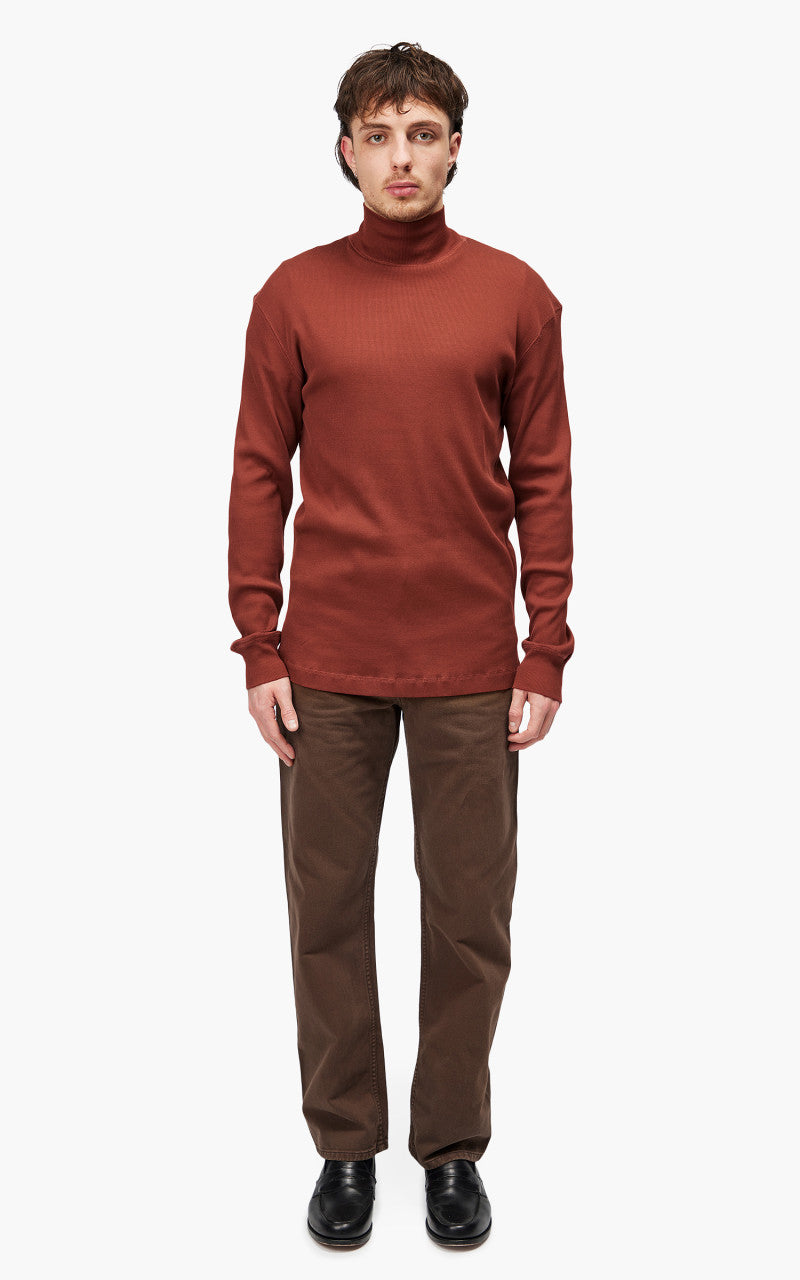 Lemaire Seamless Jeans Heavy Garment Dyed Denim Dark Brown