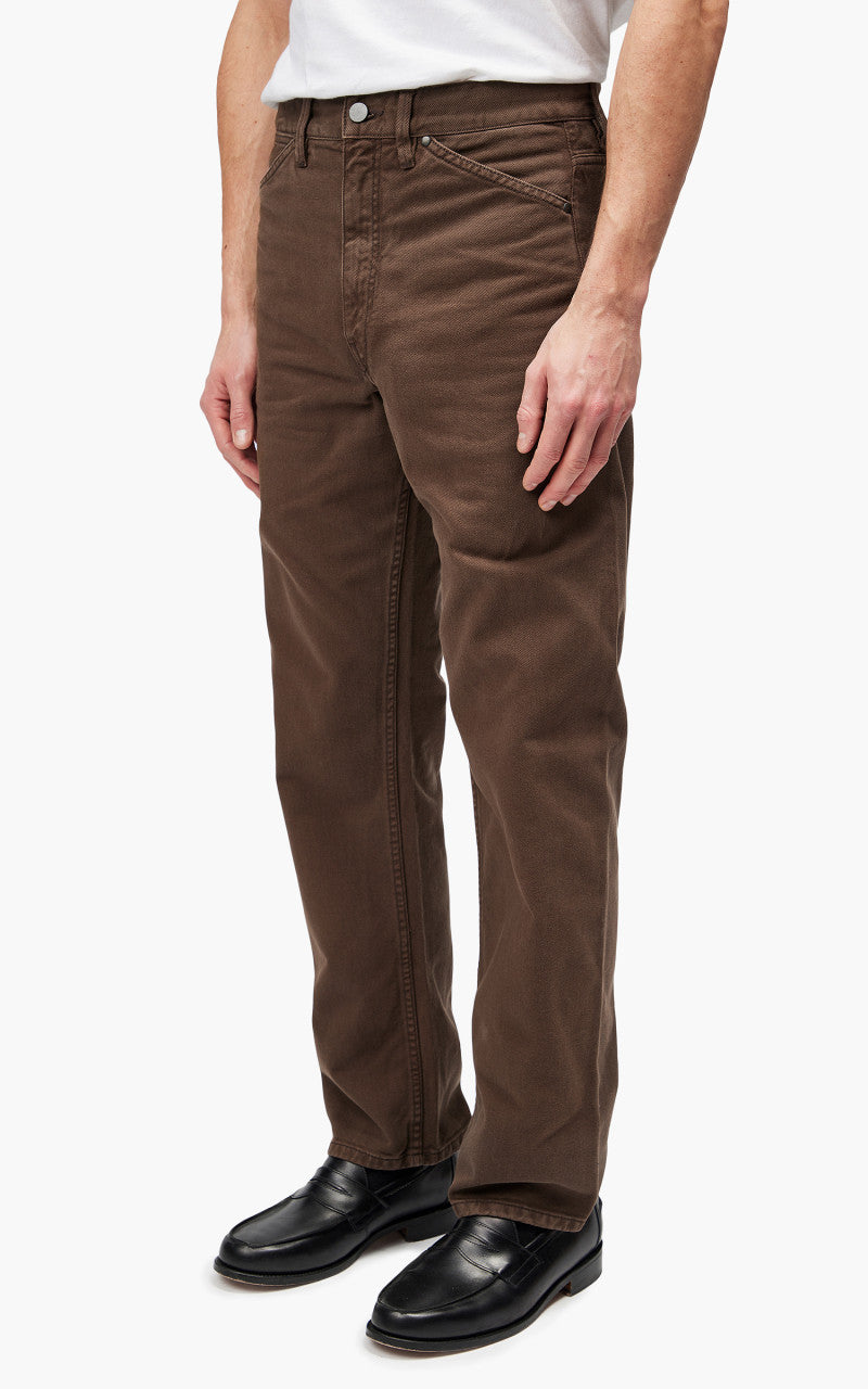 Lemaire Seamless Jeans Heavy Garment Dyed Denim Dark Brown