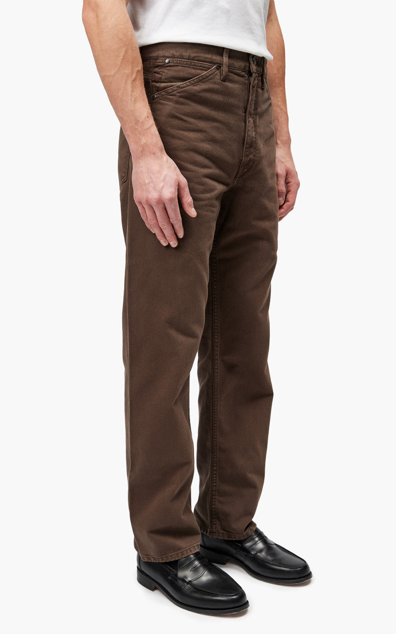 Lemaire Seamless Jeans Heavy Garment Dyed Denim Dark Brown