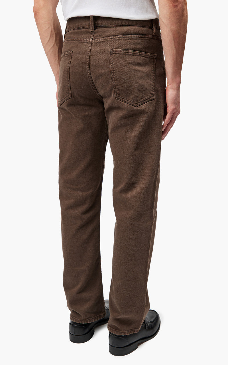 Lemaire Seamless Jeans Heavy Garment Dyed Denim Dark Brown