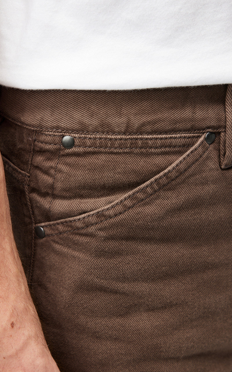 Lemaire Seamless Jeans Heavy Garment Dyed Denim Dark Brown