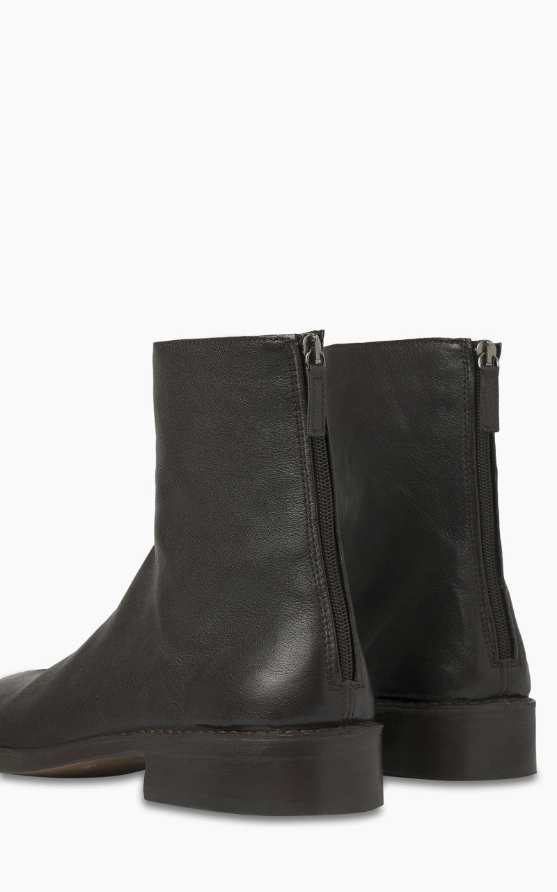 Lemaire Piped Zipped Boots Soft Leather Mushroom