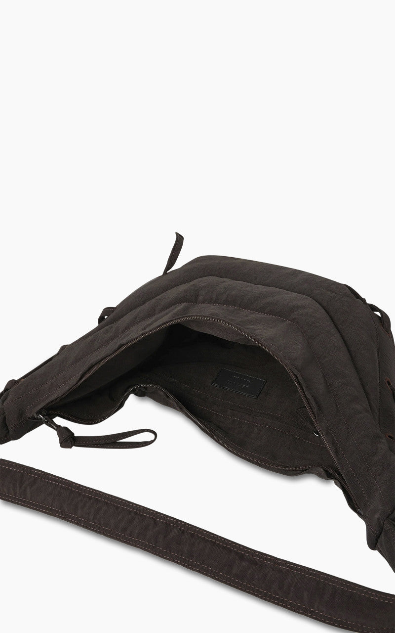 Lemaire Small Soft Game Bag Nylon Canvas Dark Chocolate
