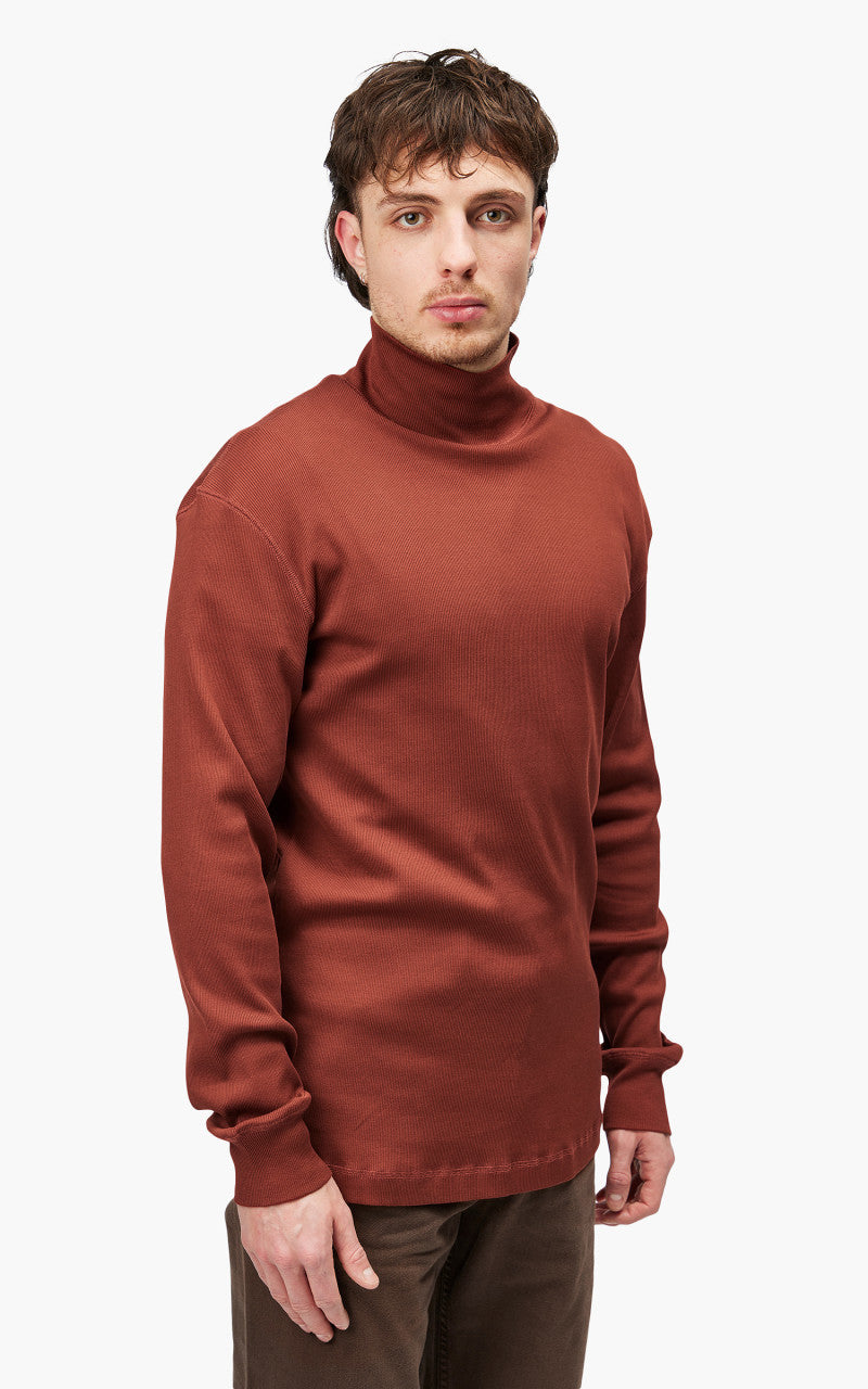 Lemaire Ribbed Turtleneck Cherry Mahogany