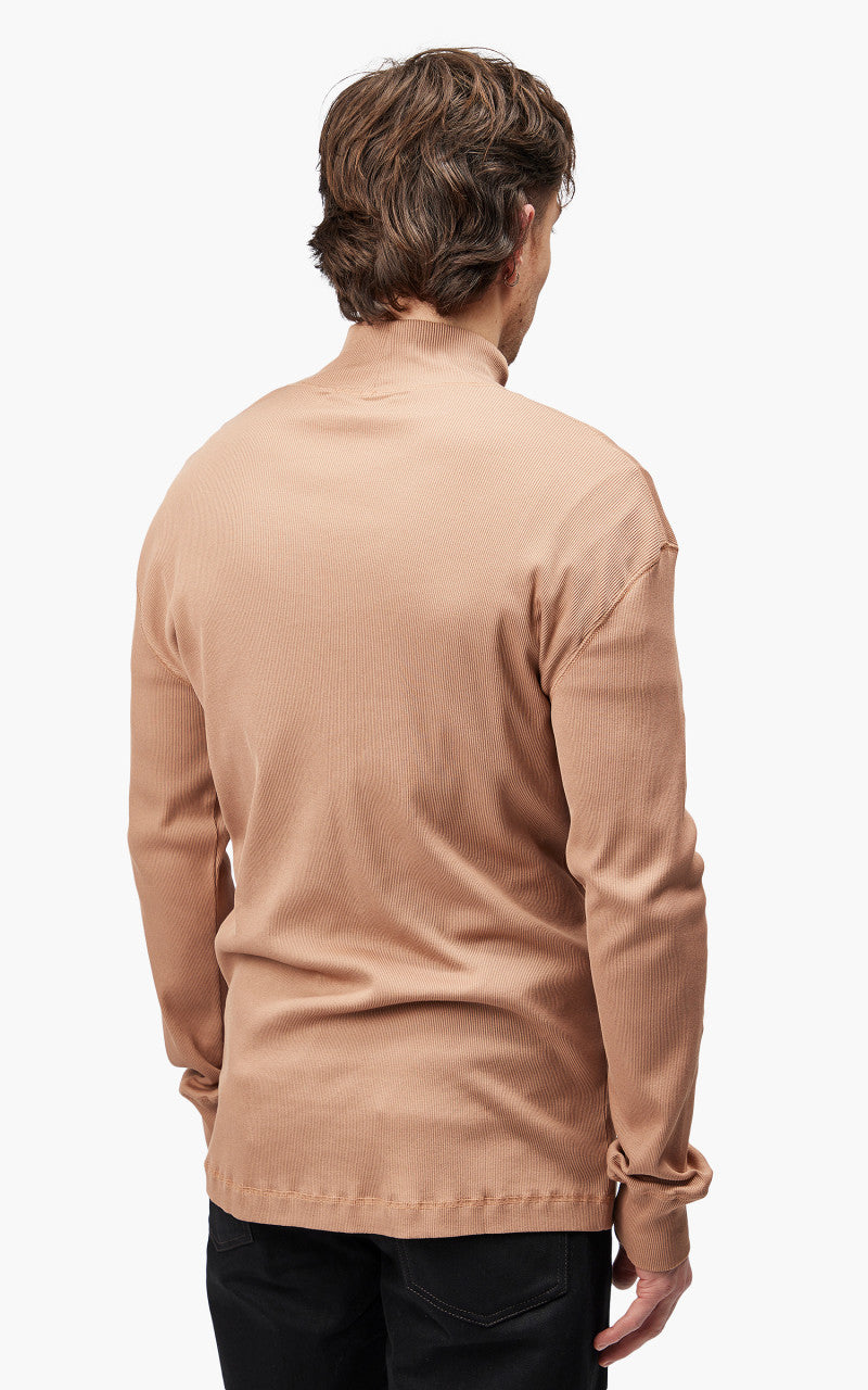 Lemaire Ribbed Turtleneck Raw Umber