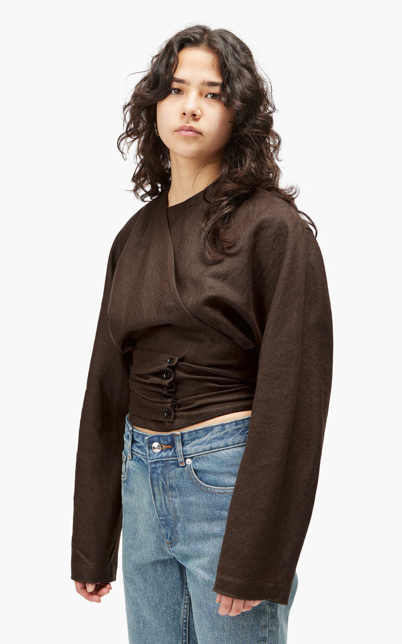 Lemaire Wrap Top Brown