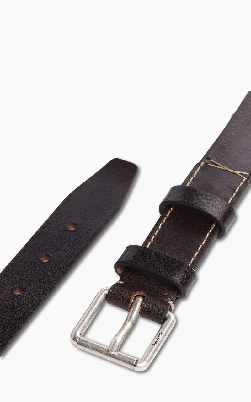 Lemaire Reversed Belt Leather 30 Dark Brown