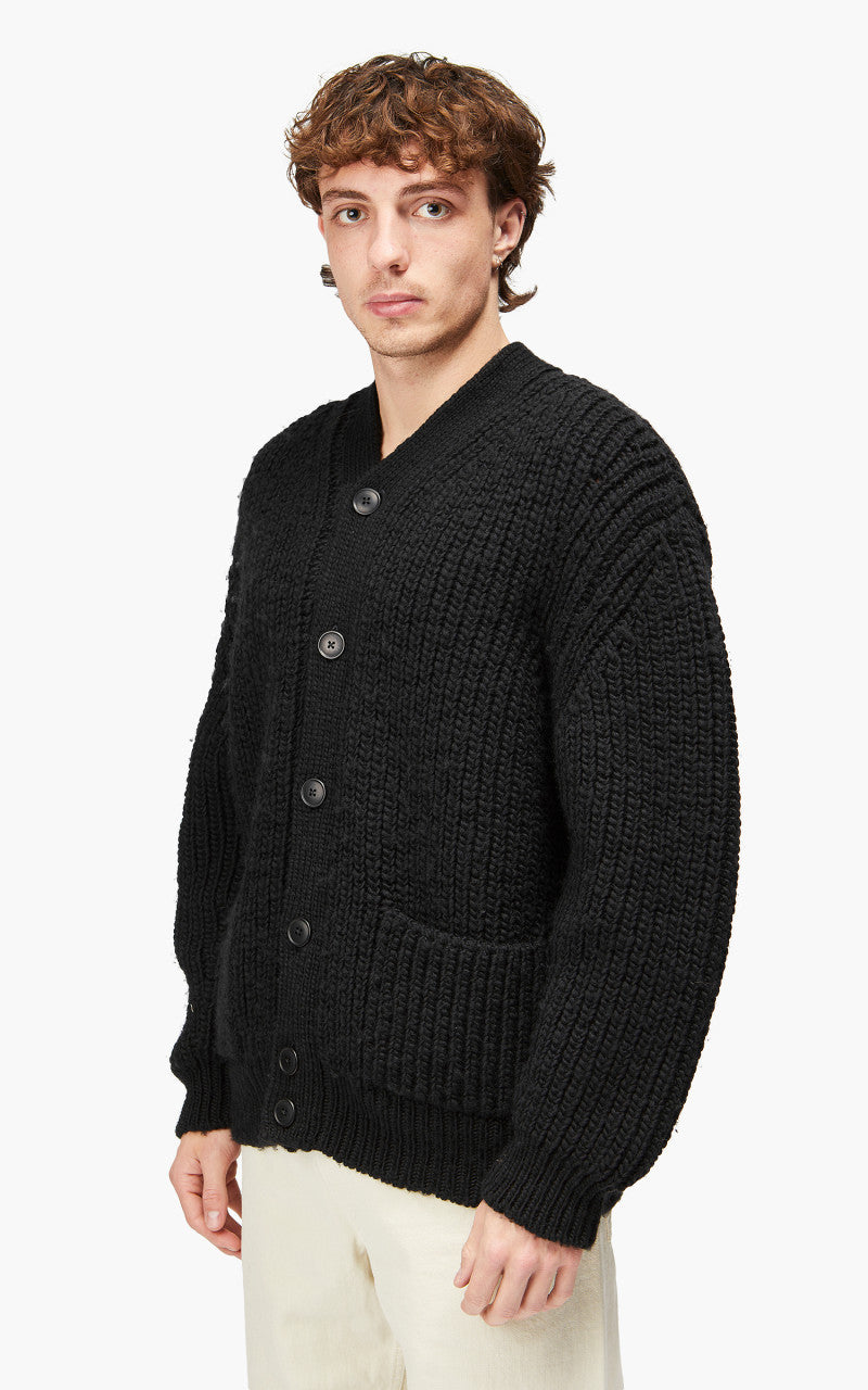 Lemaire Chunky Cardigan Wool Black