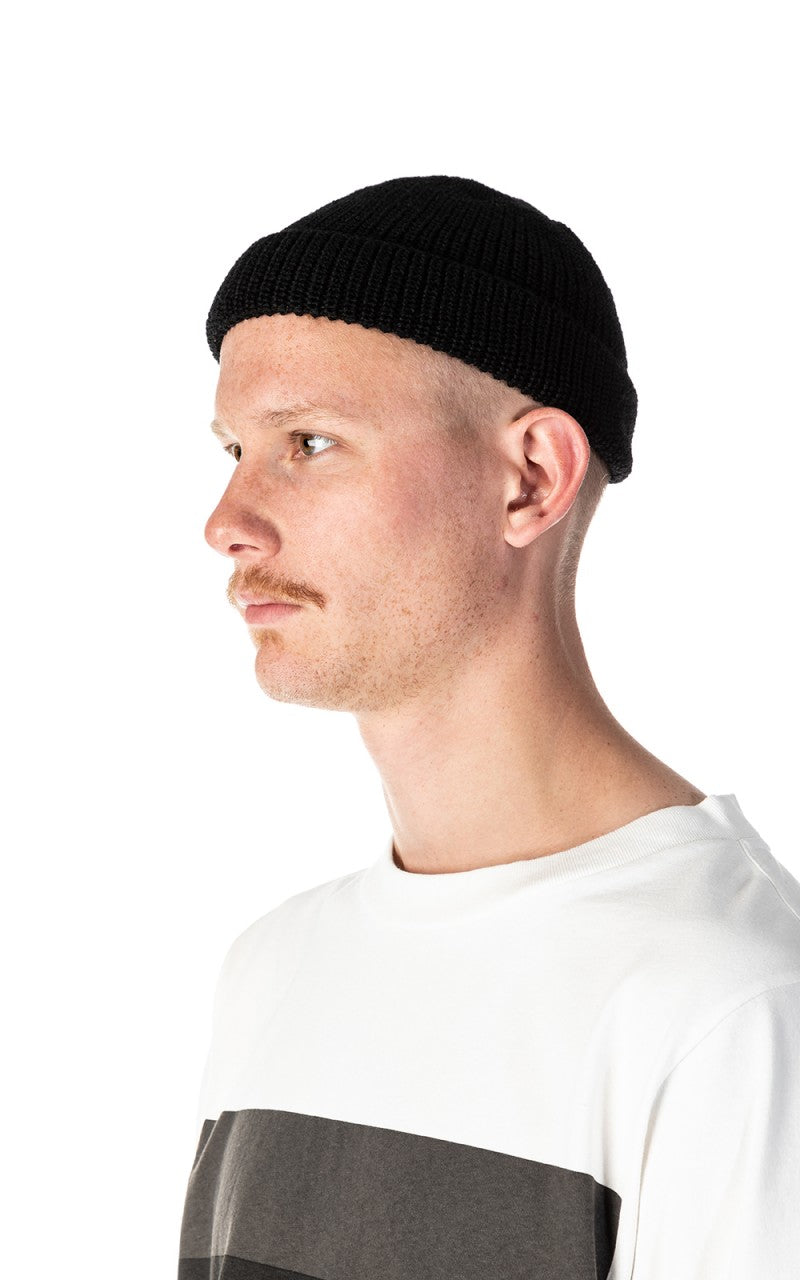 Leuchtfeuer-Strickwaren Leuchtfeuer Walfänger Knit Wool Beanie Black
