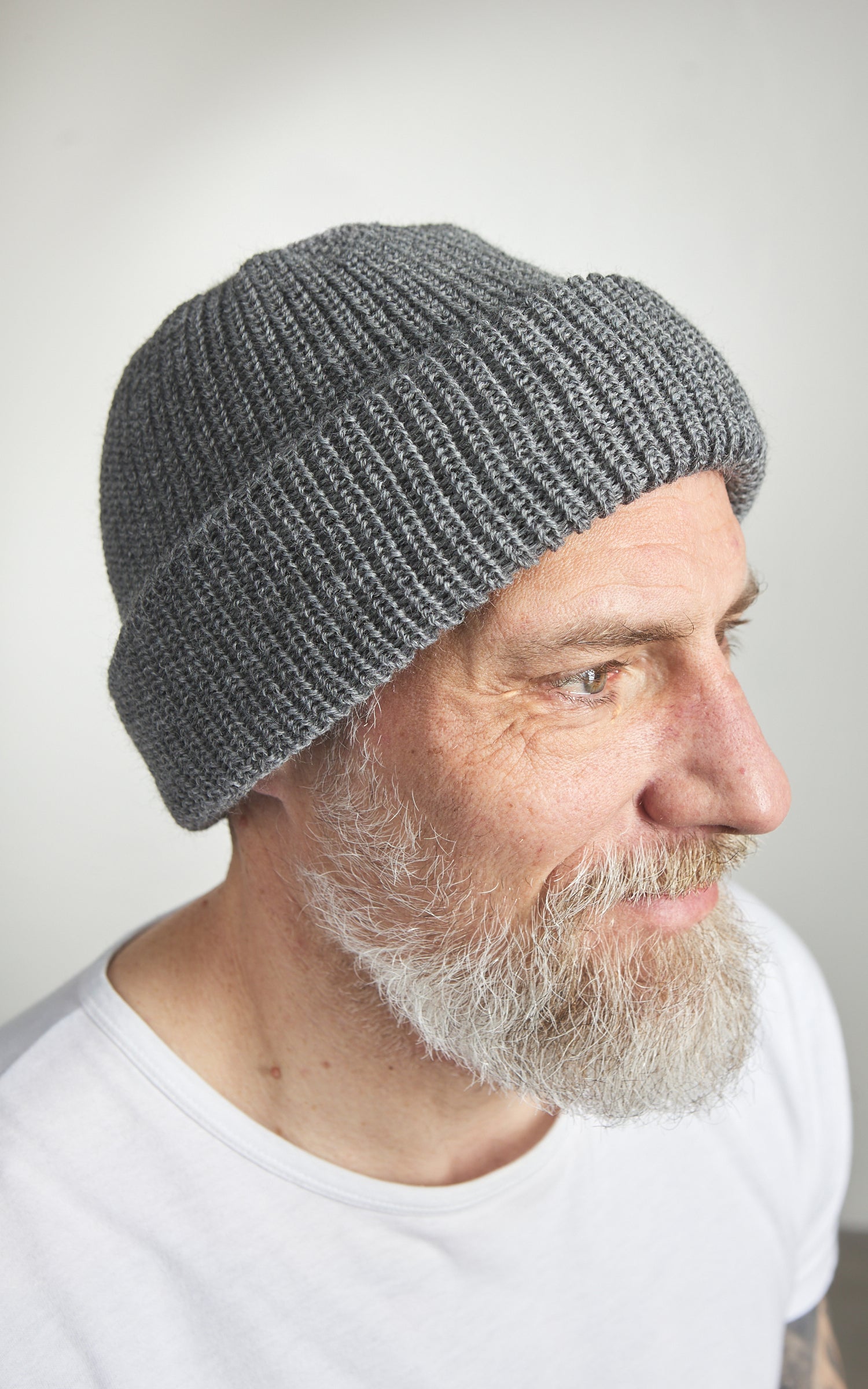 Leuchtfeuer-Strickwaren Juist Knit Wool Beanie Grey
