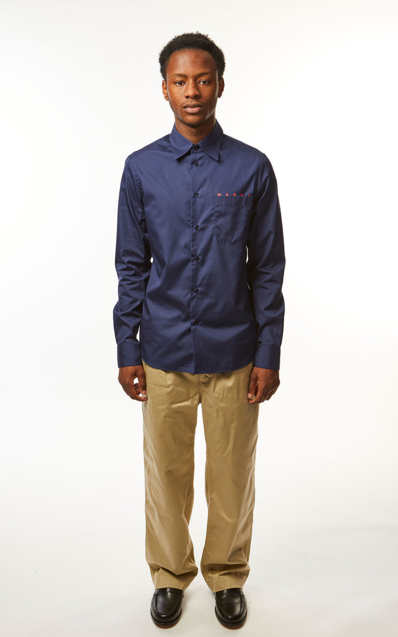 Marni Logo Poplin Shirt Ink