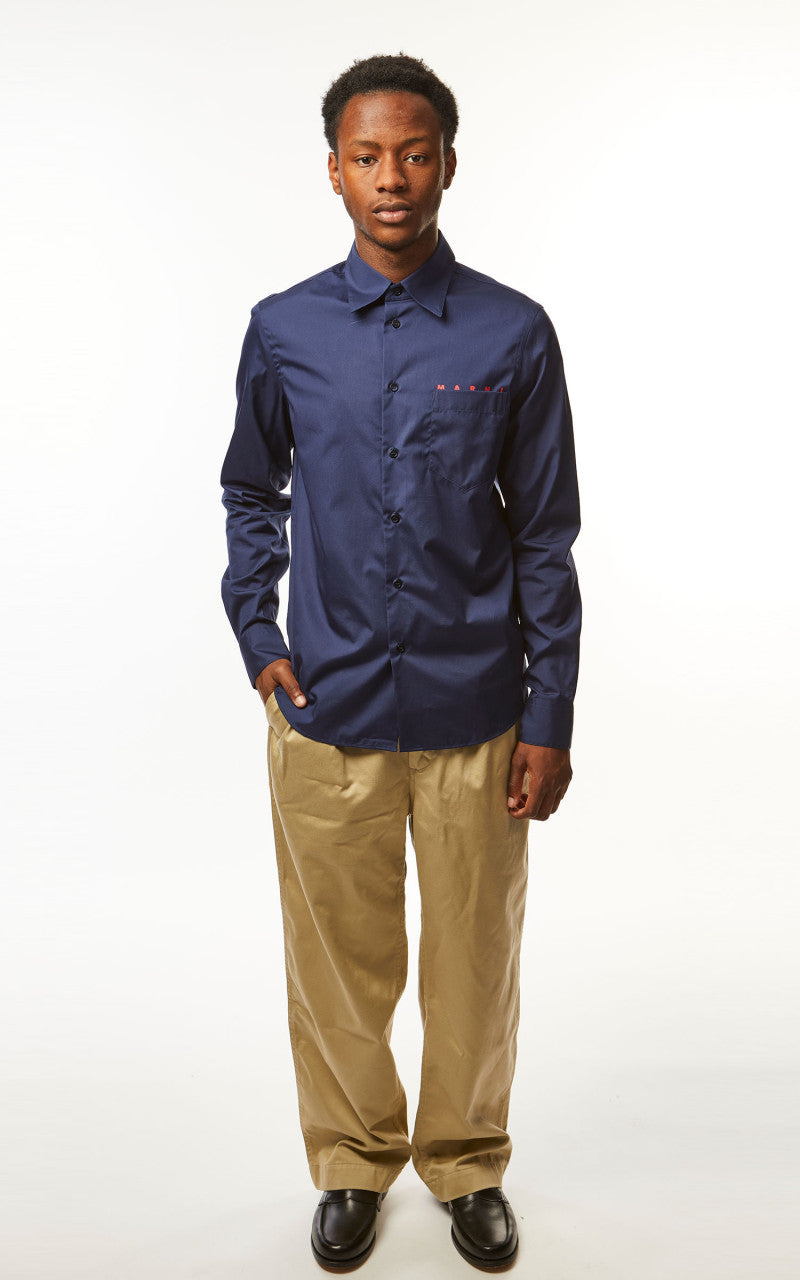 Marni Logo Poplin Shirt Ink