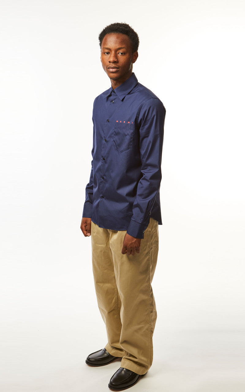 Marni Logo Poplin Shirt Ink