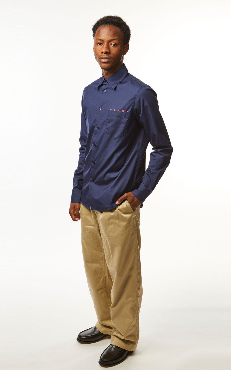 Marni Logo Poplin Shirt Ink