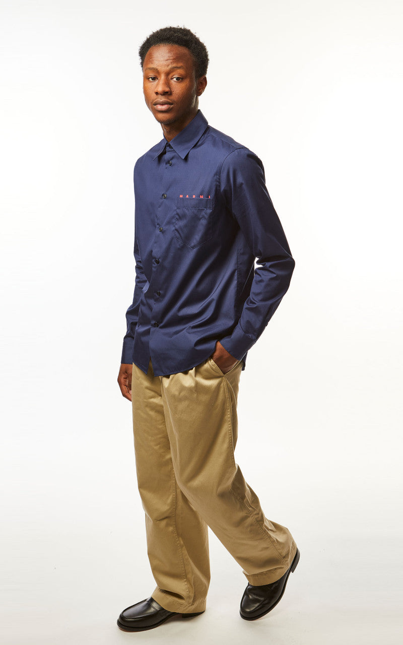 Marni Logo Poplin Shirt Ink