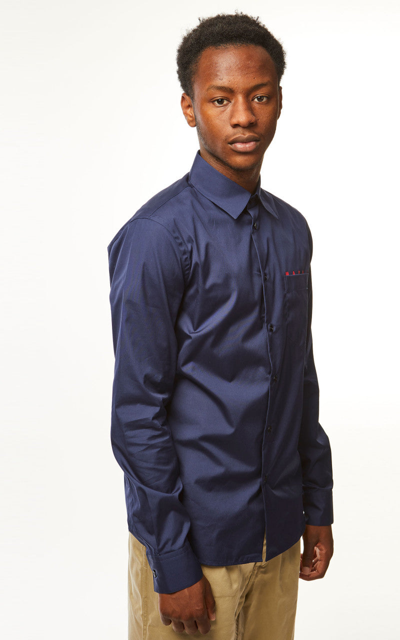 Marni Logo Poplin Shirt Ink