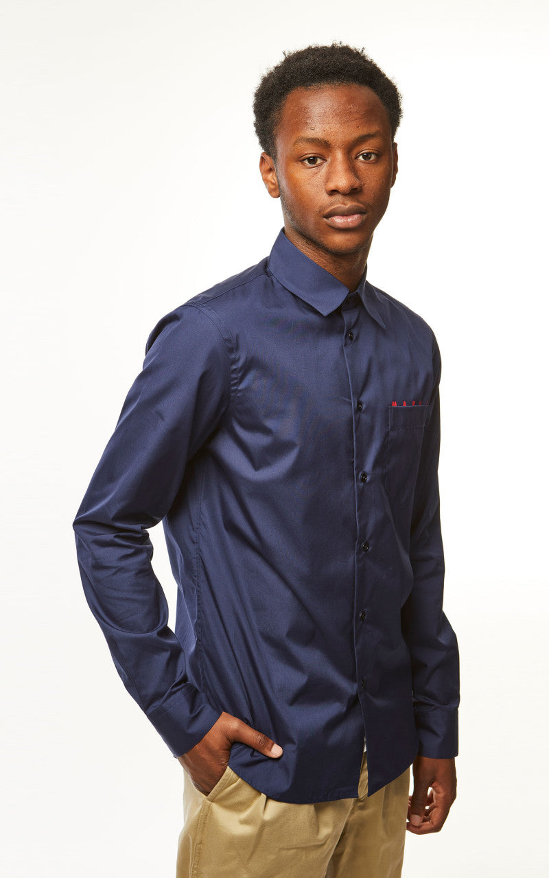 Marni Logo Poplin Shirt Ink