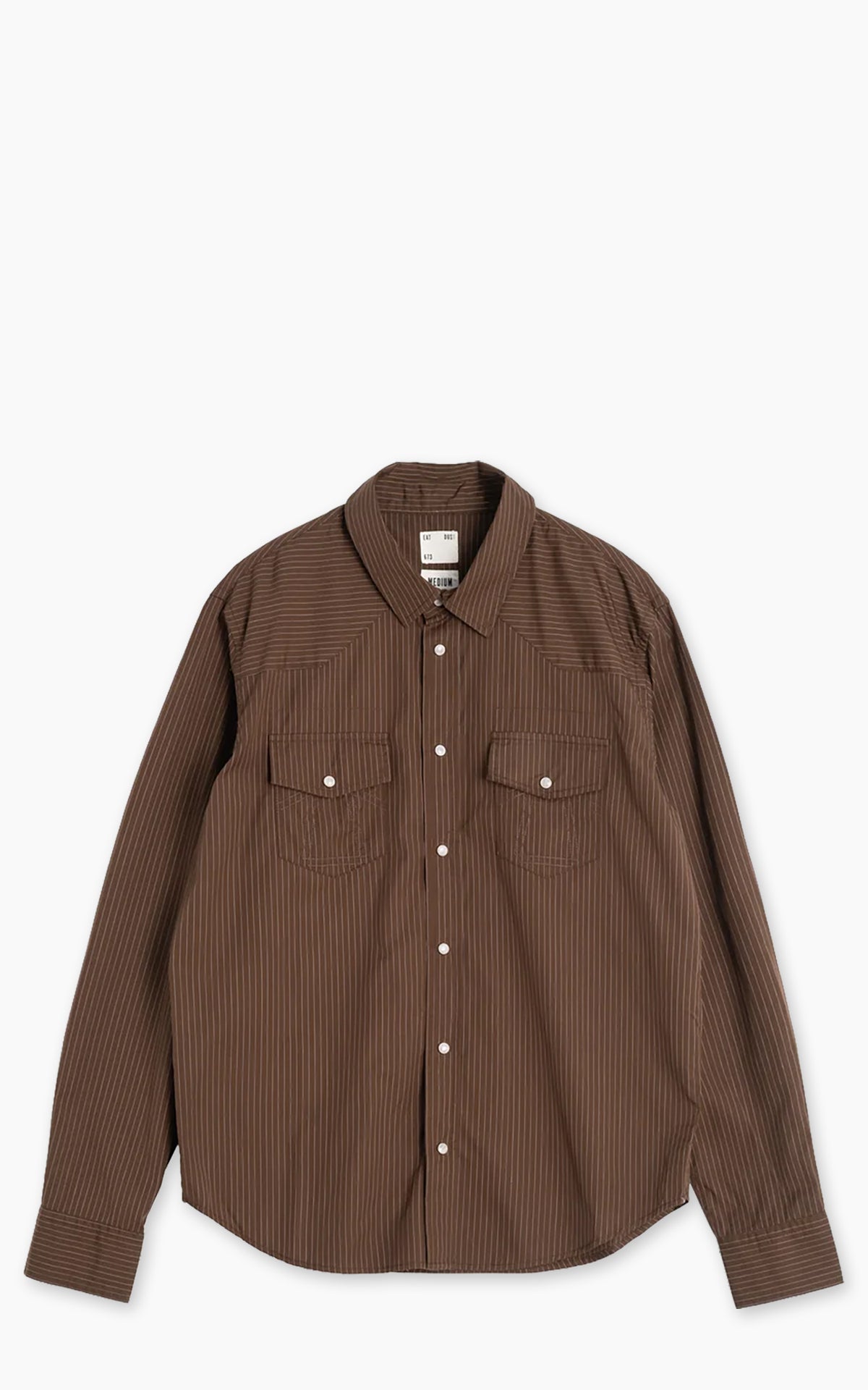 Eat Dust Western Shirt Mayfair Cotton Brown/Off White