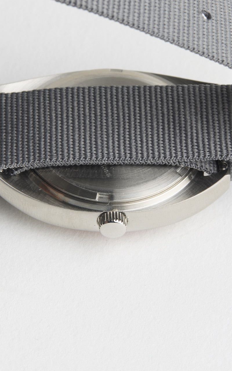 M.R.M.W. Royal Army H.S. W10 Air Force Watch Orange Dial Grey Nylon Strap