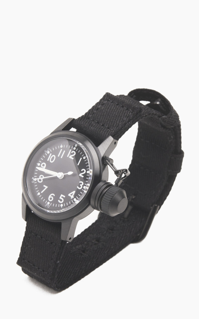 M.R.M.W. Buships Black Ops Military Watch Cotton Strap Black