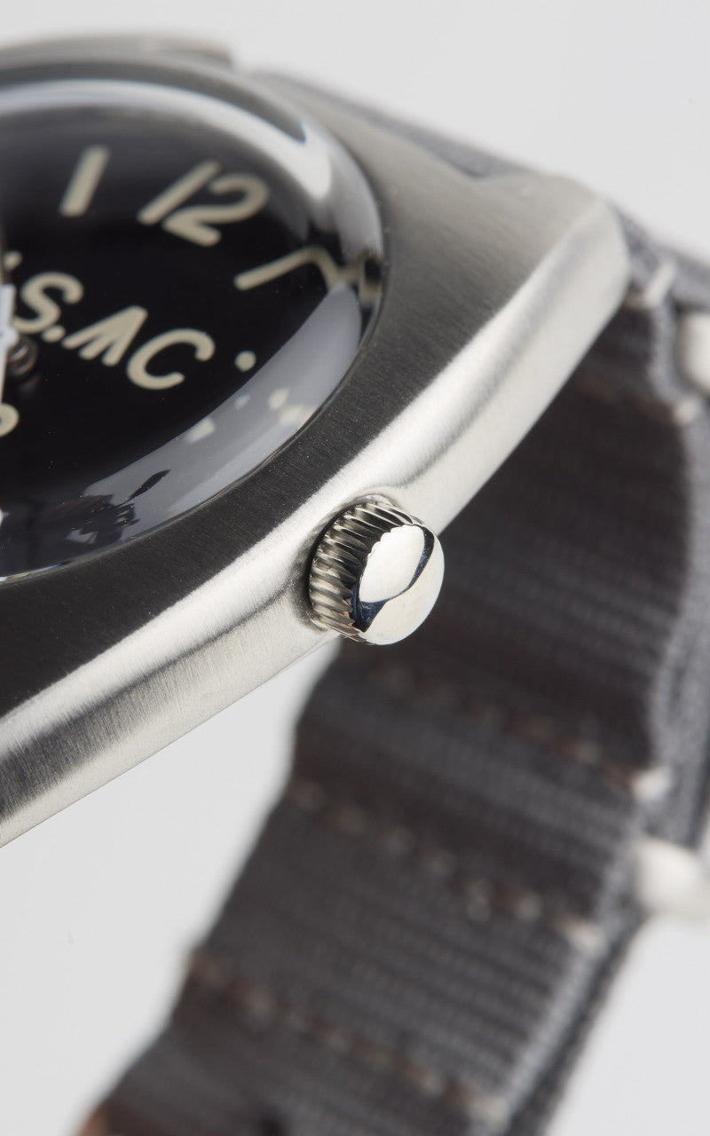 M.R.M.W. Royal Army H.S. W10 Air Force Watch Grey Nylon Strap