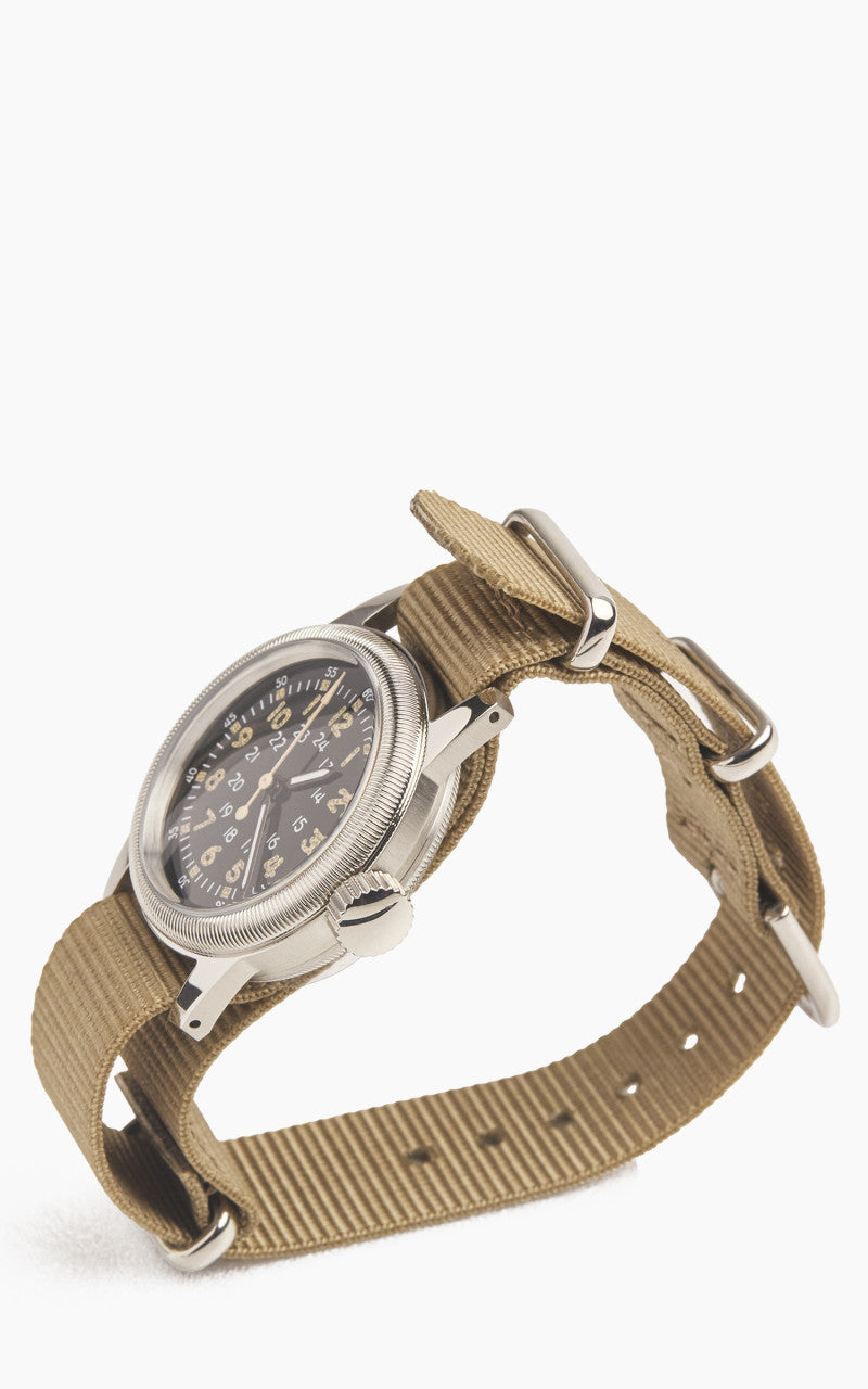 M.R.M.W. A-17 Vintage Military Watch Khaki Nylon Strap