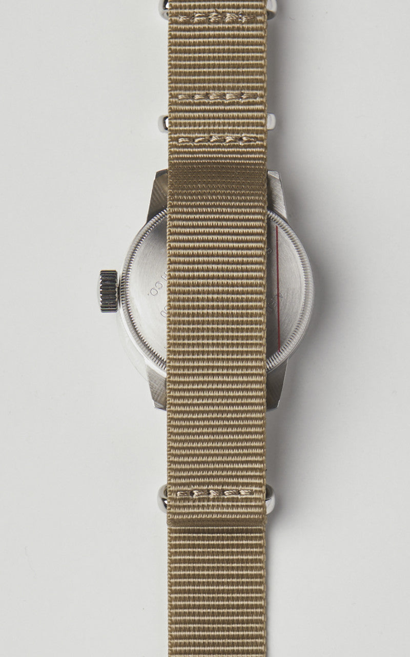 M.R.M.W. A-17 Vintage Military Watch Khaki Nylon Strap