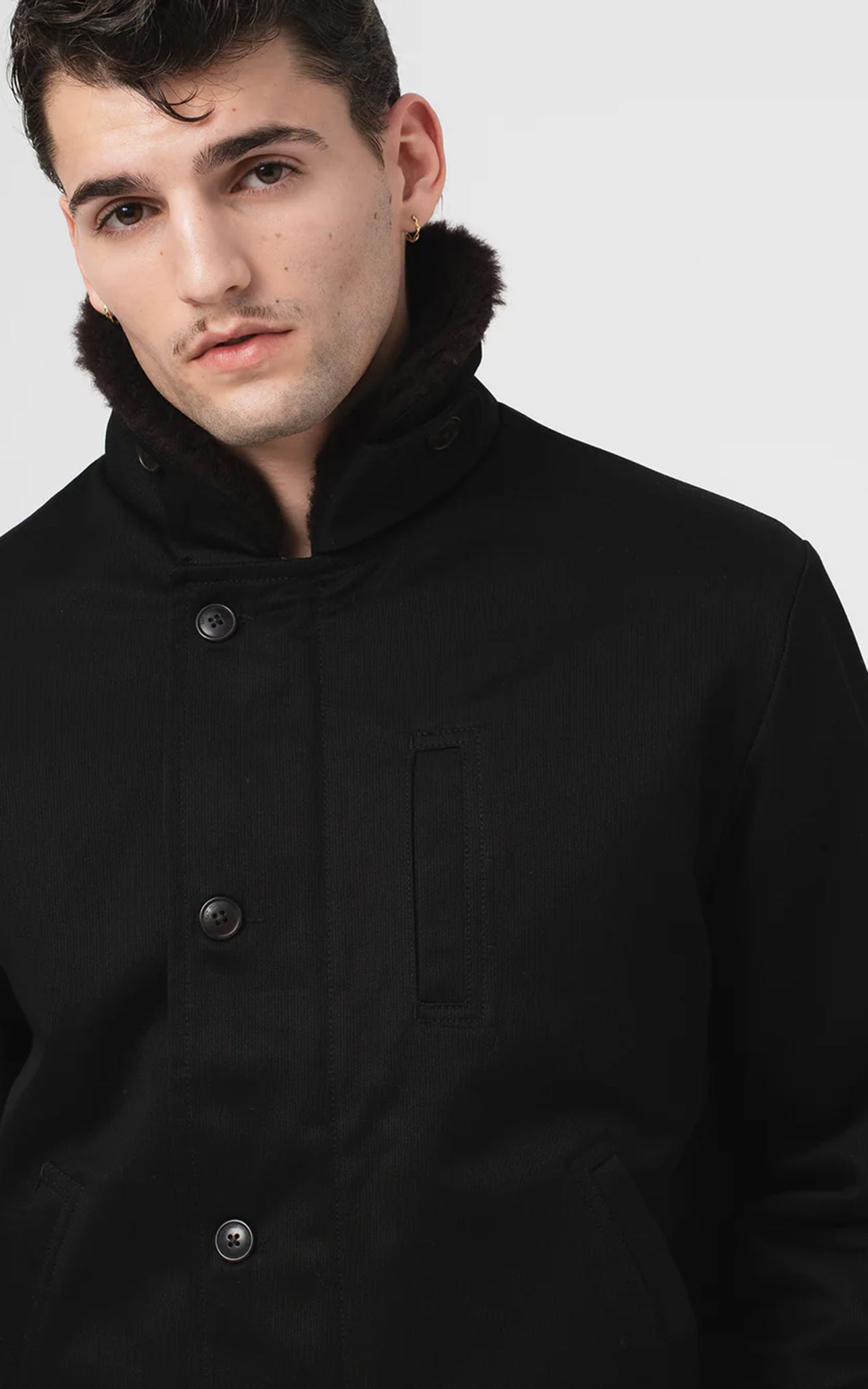 Eat Dust Deck Jacket Bedford Cords Black