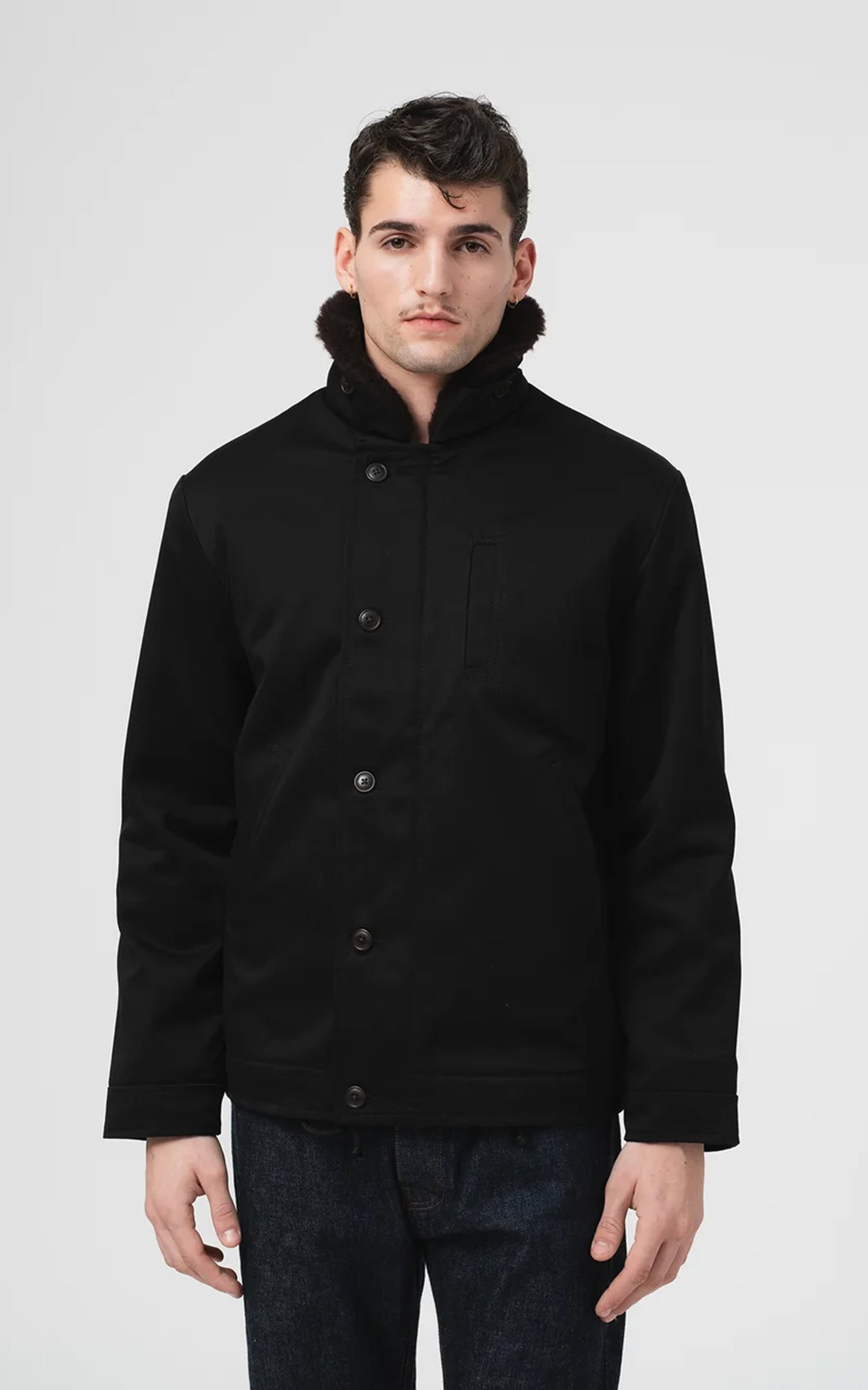 Eat Dust Deck Jacket Bedford Cords Black