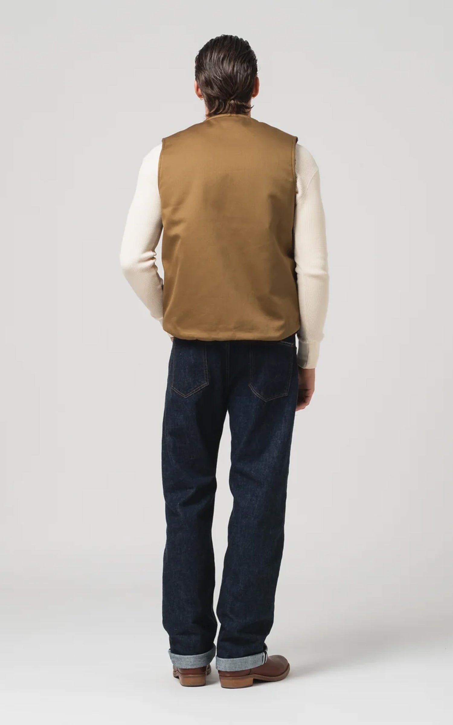 Eat Dust Deck Vest Bedford Cords Drap